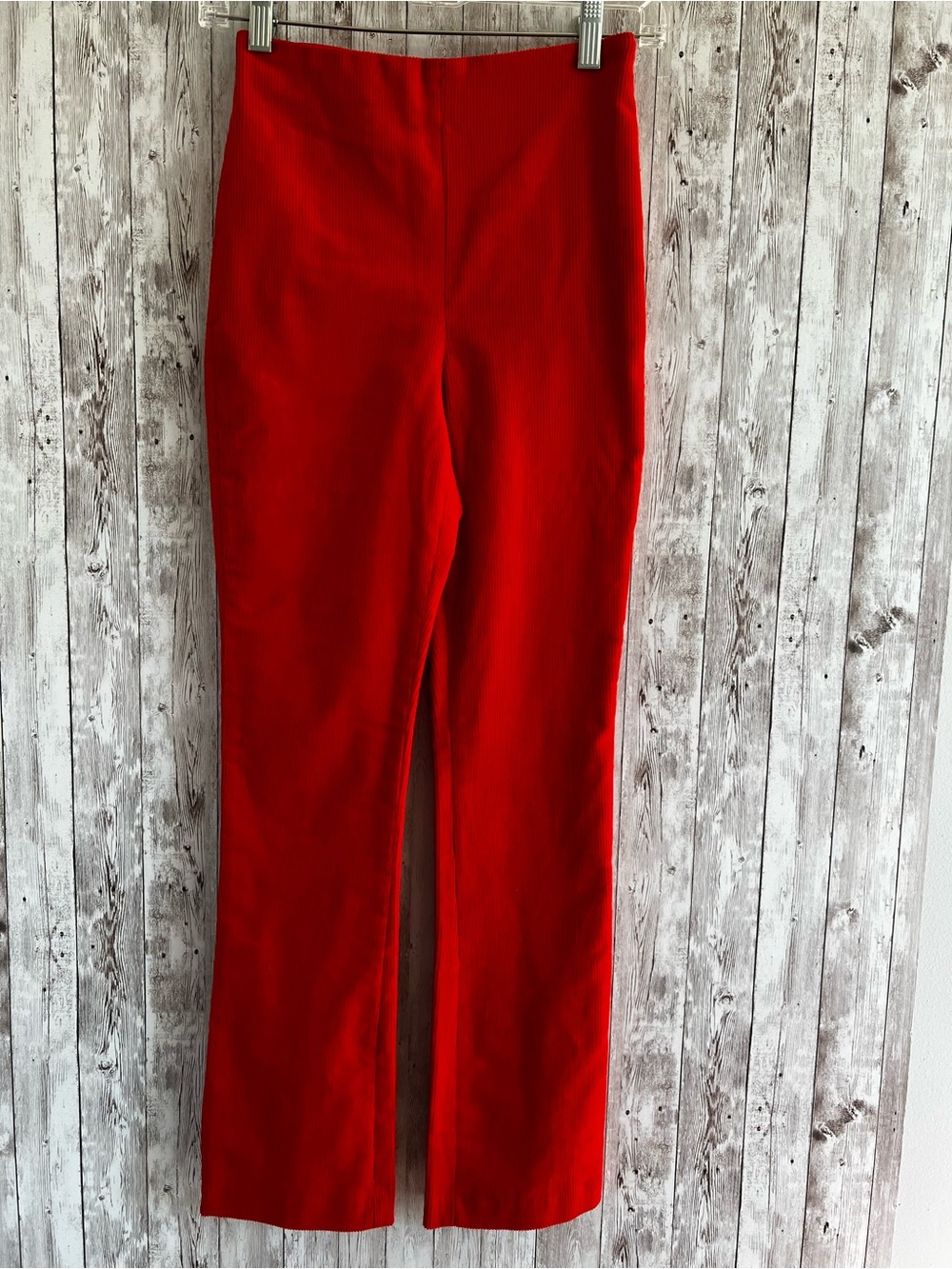 Tuckernuck Ashford Red High-Waist Cropped Kick Hem Corduroy Pants XS